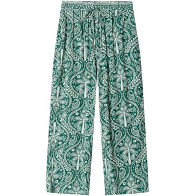 SPRINGFIELD Pantalones Fluidos con Banda Elástica AOP Jeans Mujer SPRINGFIELD Pantalones Fluidos con Banda Elástica AOP Jeans Mujer