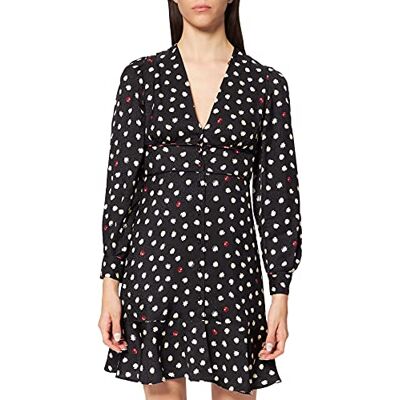 Pinko GIUDECCA Vestido, Zd7_Negro/Crudo, 38 para Mujer Pinko GIUDECCA Vestido, Zd7_Negro/Crudo, 38 para Mujer