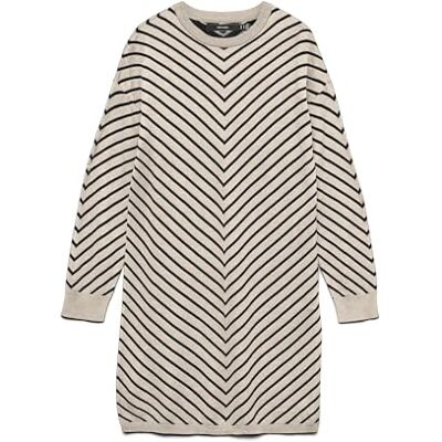 VERO MODA Vmcapricorn LS O-Neck Short Dress BF, Abedul, M VERO MODA Vmcapricorn LS O-Neck Short Dress BF, Abedul, M