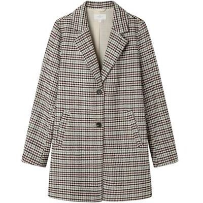 SPRINGFIELD Basic Checked Cloth Coat Capa De Tela, Wine, 36 para Mujer SPRINGFIELD Basic Checked Cloth Coat Capa De Tela, Wine, 36 para Mujer
