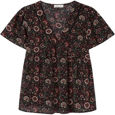 SPRINGFIELD Blusa para Mujer, Negro Estandar,38 SPRINGFIELD Blusa para Mujer, Negro Estandar,38