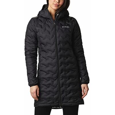 Columbia Delta Ridge Long Down Jacket, Chaqueta De Plumas Acolchada para Mujer, Black, Talla XS Columbia Delta Ridge Long Down Jacket, Chaqueta De Plumas Acolchada para Mujer, Black, Talla XS