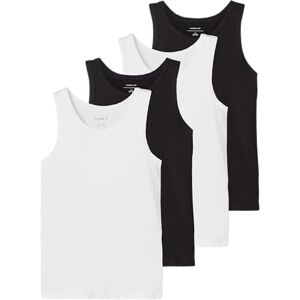 NAME IT kids Nkmtank Top 4P Black White Solid, Negro, Numeric_158 para Niños NAME IT kids Nkmtank Top 4P Black White Solid, Negro, Numeric_158 para Niños