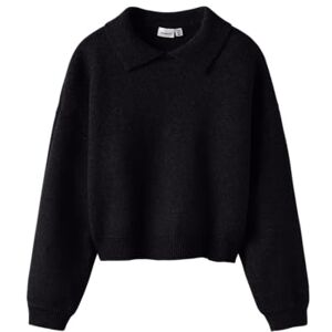 NAME IT Nkfsonia LS Polo Knit, Negro, 116 para Niñas NAME IT Nkfsonia LS Polo Knit, Negro, 116 para Niñas