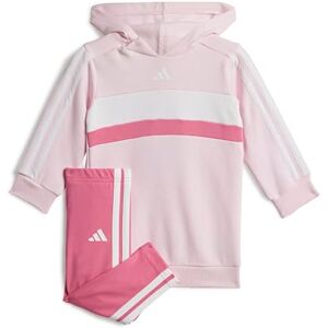 Adidas Bimba 0-24 SEASONAL ESSENTIALS TIBERIO 3 STRIPES FLEECE LEGGINGS SET, clear pink/pink fusion/white, 3-4 Years Adidas Bimba 0-24 SEASONAL ESSENTIALS TIBERIO 3 STRIPES FLEECE LEGGINGS SET, clear pink/pink fusion/white, 3-4 Years