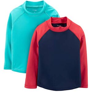 Simple Joys by Carter's Juego de 2 Camisetas de protección para niños, Azul/Rojo, 24 Meses Simple Joys by Carter's Juego de 2 Camisetas de protección para niños, Azul/Rojo, 24 Meses