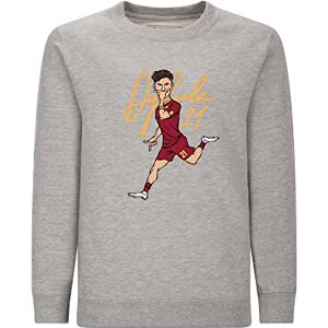 AS Roma Crewneck Gris Dybala Kids, Unisex-Niños y jóvenes, 12 años AS Roma Crewneck Gris Dybala Kids, Unisex-Niños y jóvenes, 12 años