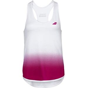 Babolat Compete Tank Top Girl Camiseta De Tirantes, Unisex niños, White/Vivacious Red, 8-10 años Babolat Compete Tank Top Girl Camiseta De Tirantes, Unisex niños, White/Vivacious Red, 8-10 años