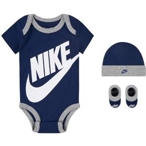 Nike Futura Logo Conjunto de 3 body para niños (talla 74/80), color azul Nike Futura Logo Conjunto de 3 body para niños (talla 74/80), color azul