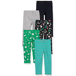 Amazon Essentials Leggings Niña, Pack de 5, Azul Turquesa Rayas/Floral/Gris/Negro/Verde Caramelo, 10 años Amazon Essentials Leggings Niña, Pack de 5, Azul Turquesa Rayas/Floral/Gris/Negro/Verde Caramelo, 10 años