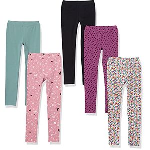 Amazon Essentials Leggings Niña, Pack de 5, Blanco Flores Pequeñas/Morado Lunares/Negro/Rosa Flores/Verde Turquesa, 3 años Amazon Essentials Leggings Niña, Pack de 5, Blanco Flores Pequeñas/Morado Lunares/Negro/Rosa Flores/Verde Turquesa, 3 años