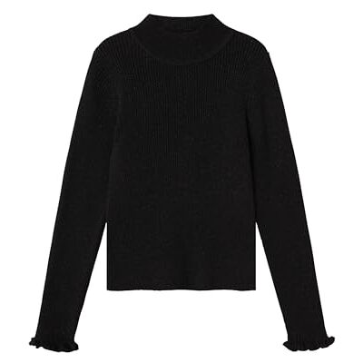 NAME IT Jersey de Punto Nkfriaglitter LS Knit para niña, Black/Fit: Slim Fit, 134-140 NAME IT Jersey de Punto Nkfriaglitter LS Knit para niña, Black/Fit: Slim Fit, 134-140
