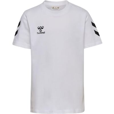 hummel , HmlGO 2.0 Chevron Camiseta S/S Kids, Blanco, 164 hummel , HmlGO 2.0 Chevron Camiseta S/S Kids, Blanco, 164