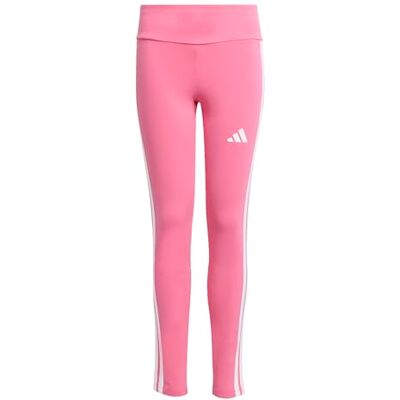Adidas Niñas Essentials 3 Stripes Leggings Tights, pink/white, 9-10 Years Adidas Niñas Essentials 3 Stripes Leggings Tights, pink/white, 9-10 Years