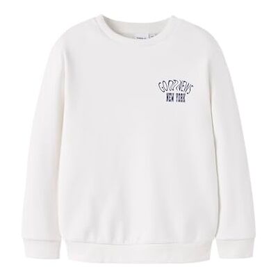 NAME IT Nkmnolen LS Nreg Sweat BRU, Cloud Dancer, 122-128 NAME IT Nkmnolen LS Nreg Sweat BRU, Cloud Dancer, 122-128