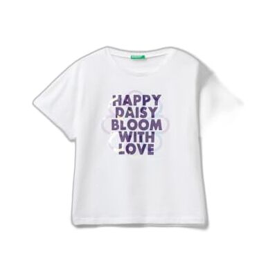 United T-Shirt , Camiseta Niñas, Bianco Ottico 101, United T-Shirt , Camiseta Niñas, Bianco Ottico 101,