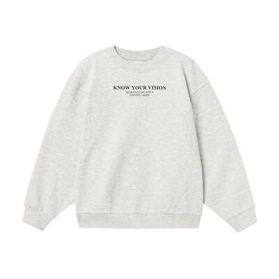 NAME IT NKFNAKONNI LS RLX Sweat BRU, Sudadera Niñas, Light Grey Melange, NAME IT NKFNAKONNI LS RLX Sweat BRU, Sudadera Niñas, Light Grey Melange,