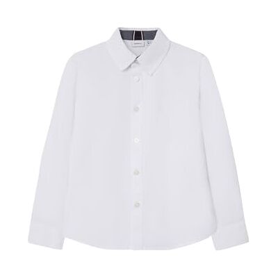 NAME IT Nkmnewsa-Camiseta de Manga Corta Camisa, Blanco Brillante, 158 cm-164 cm para Niños NAME IT Nkmnewsa-Camiseta de Manga Corta Camisa, Blanco Brillante, 158 cm-164 cm para Niños