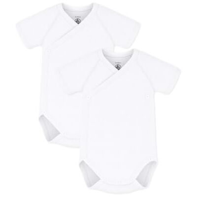 Petit Bateau 54220, Body de Manga Corta para Recién Nacido Unisex bebé (Pack de 2), Variante 1, 0 meses Petit Bateau 54220, Body de Manga Corta para Recién Nacido Unisex bebé (Pack de 2), Variante 1, 0 meses