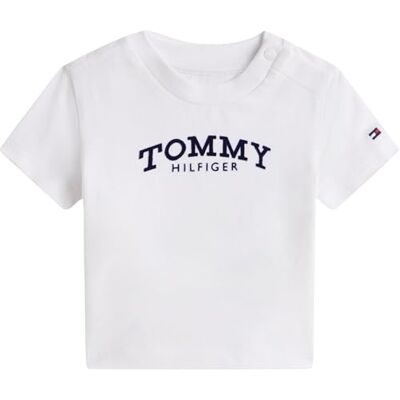 Tommy Hilfiger Camiseta de Manga Corta Bebés Monotype Logo Regular Fit, Blanco (White), 74 Tommy Hilfiger Camiseta de Manga Corta Bebés Monotype Logo Regular Fit, Blanco (White), 74