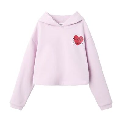 NAME IT Sudadera con Capucha para niña, Corte Boxy, Winsome Orchid, 116 NAME IT Sudadera con Capucha para niña, Corte Boxy, Winsome Orchid, 116