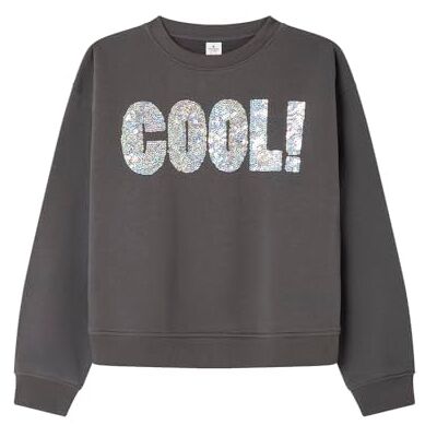 SPRINGFIELD Cool Sequins Sweatshirt, Grey, 9-10 para Niñas SPRINGFIELD Cool Sequins Sweatshirt, Grey, 9-10 para Niñas