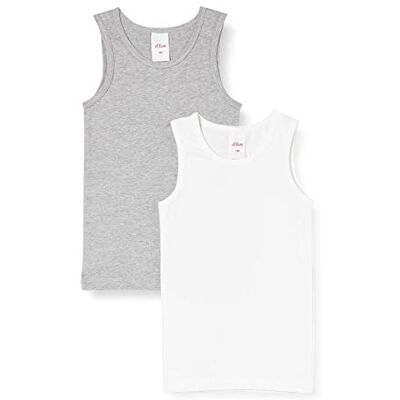 s.Oliver Unterhemd im Doppelpack Camiseta, gris (grey mel. 1737), 92 cm (Pack de 2) para Niños s.Oliver Unterhemd im Doppelpack Camiseta, gris (grey mel. 1737), 92 cm (Pack de 2) para Niños