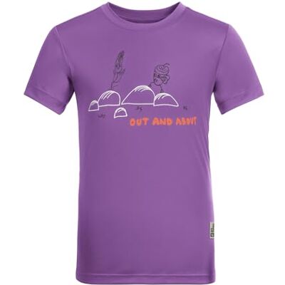 Jack Wolfskin out and About T Kids Camiseta, Sea Rose, 92 cm para Niñas Jack Wolfskin out and About T Kids Camiseta, Sea Rose, 92 cm para Niñas