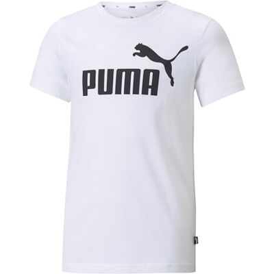 PUMA Ess Logo Tee B Camiseta, Blanco, 128 Niños PUMA Ess Logo Tee B Camiseta, Blanco, 128 Niños