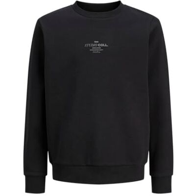 JACK & JONES Junior Jjjin Sudadera con Cuello Redondo, Negro, 140 JACK & JONES Junior Jjjin Sudadera con Cuello Redondo, Negro, 140