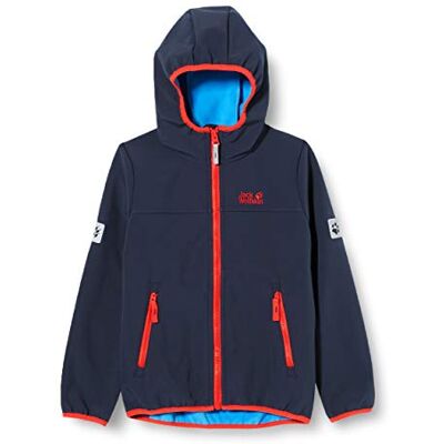 Jack Wolfskin Fourwinds Jacket Kids Chaqueta Softshell, Azul Oscuro, 152 Unisex niños Jack Wolfskin Fourwinds Jacket Kids Chaqueta Softshell, Azul Oscuro, 152 Unisex niños