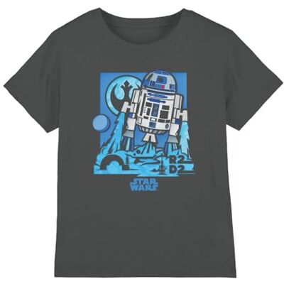 Star Wars Papercut R2D2 Camiseta Unisex para niños, Color carbón, 12-13 años, Gris Oscuro, 12-13 años Star Wars Papercut R2D2 Camiseta Unisex para niños, Color carbón, 12-13 años, Gris Oscuro, 12-13 años