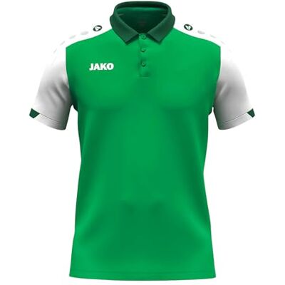 JAKO Polo Infantil Dynamic, Verde/Blanco/Verde Oscuro, 140 JAKO Polo Infantil Dynamic, Verde/Blanco/Verde Oscuro, 140