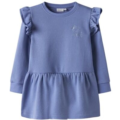 NAME IT Nmftilde Nreg SWE Dress UNB PB, Azul Claro, 110 NAME IT Nmftilde Nreg SWE Dress UNB PB, Azul Claro, 110
