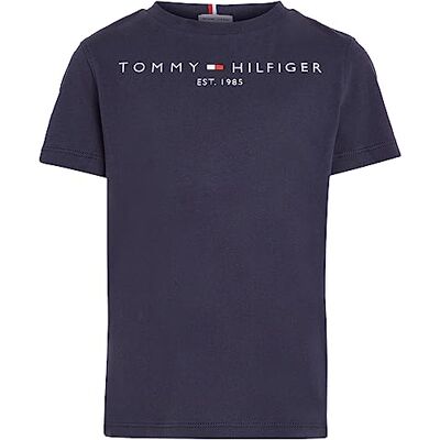 Tommy Hilfiger Camiseta de Manga Corta Infantil Unisex Essential tee con Cuello Redondo, Azul (Twilight Navy), 10 Años Tommy Hilfiger Camiseta de Manga Corta Infantil Unisex Essential tee con Cuello Redondo, Azul (Twilight Navy), 10 Años