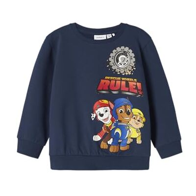 NAME IT Nmmsteffen Paw Nreg Sweat BRU Noos Cplg, Insignia Blue, 98 NAME IT Nmmsteffen Paw Nreg Sweat BRU Noos Cplg, Insignia Blue, 98