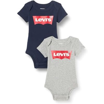 Levi's Batwing 2pk bodysuit Unisex bebé Gris (Grey Heather) 6-12 meses Levi's Batwing 2pk bodysuit Unisex bebé Gris (Grey Heather) 6-12 meses