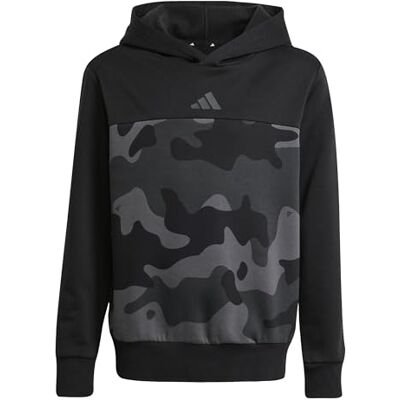 Adidas Unisex Bambini e Ragazzi Seasonal Essentials Camo Fleece Hoodie Juniors, Black/White, 7-8 Years Adidas Unisex Bambini e Ragazzi Seasonal Essentials Camo Fleece Hoodie Juniors, Black/White, 7-8 Years
