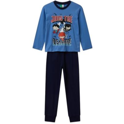 United Conjunto de Pijama para niños y jóvenes, Turquesa, Medium United Conjunto de Pijama para niños y jóvenes, Turquesa, Medium