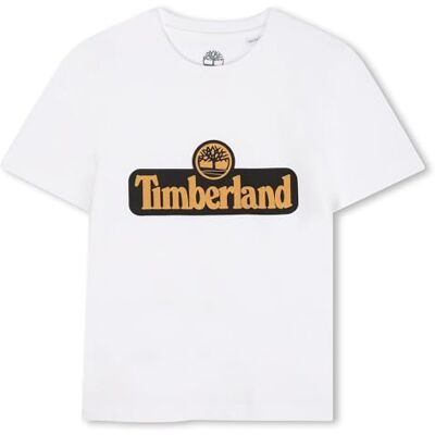Timberland Camiseta para niño, Blanco/Negro, 5 años Timberland Camiseta para niño, Blanco/Negro, 5 años