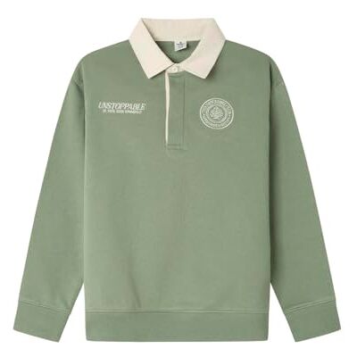 SPRINGFIELD Rebelution Polo IN Fleece Vellón, Verde, 9-10 años para Niños SPRINGFIELD Rebelution Polo IN Fleece Vellón, Verde, 9-10 años para Niños