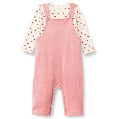 Amazon Essentials X Sofia Grainge Conjunto de mono de terciopelo y manga larga unisex para bebé, rubor y corazones, 18 meses Amazon Essentials X Sofia Grainge Conjunto de mono de terciopelo y manga larga unisex para bebé, rubor y corazones, 18 meses