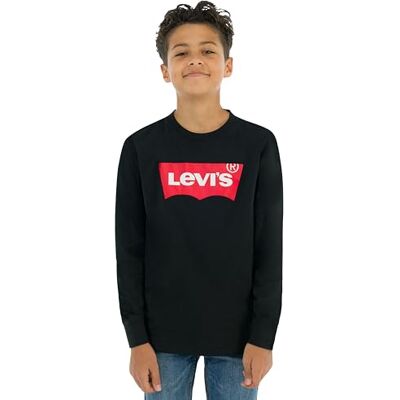 Levi's Lvb L/S Batwing Tee Camiseta, Black, 12 años Niños Levi's Lvb L/S Batwing Tee Camiseta, Black, 12 años Niños