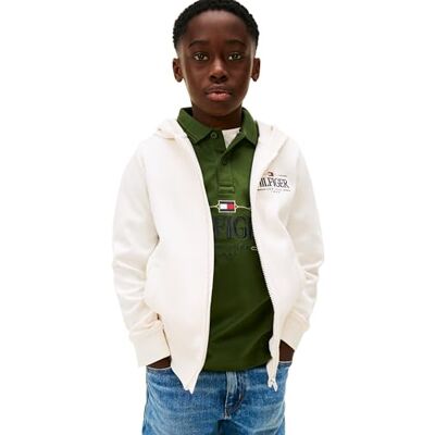 Tommy Hilfiger Tommy Icons KB0KB10362 Sudadera con Capucha y Cremallera para niño, Color Blanco (Blanco Antiguo), 3 años, Blanco (Blanco Antiguo), 3 años Tommy Hilfiger Tommy Icons KB0KB10362 Sudadera con Capucha y Cremallera para niño, Color Blanco (Blanco Antiguo), 3 años, Blanco (Blanco Antiguo), 3 años