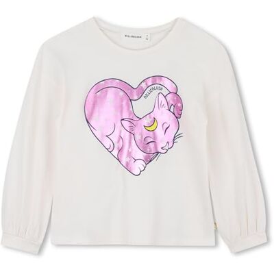 Billieblush Camiseta para niña, Blanco, 6 años Billieblush Camiseta para niña, Blanco, 6 años