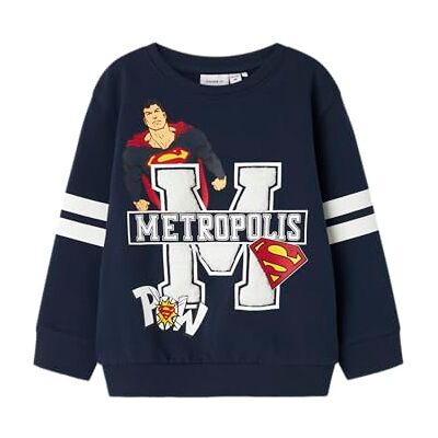 NAME IT Nmmjasp Superman Nreg Sudaderas UNB Wab para niños, Azul Marino, 104 NAME IT Nmmjasp Superman Nreg Sudaderas UNB Wab para niños, Azul Marino, 104
