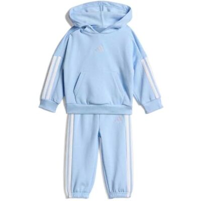 Adidas Unisex bebé Essentials Hooded Jogger Track Suit, glow blue/white, 18-24 Months Adidas Unisex bebé Essentials Hooded Jogger Track Suit, glow blue/white, 18-24 Months