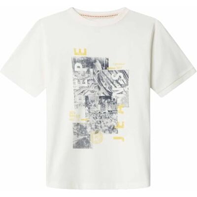 Pepe Jeans Stanley Camiseta, Blanco (Mousse White), 14 años para Niños Pepe Jeans Stanley Camiseta, Blanco (Mousse White), 14 años para Niños