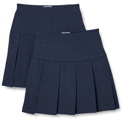 Amazon Essentials Falda Corta Plisada de Uniforme Niña, Pack de 2, Azul Marino, 10 años Amazon Essentials Falda Corta Plisada de Uniforme Niña, Pack de 2, Azul Marino, 10 años