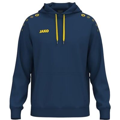 JAKO Sudadera con Capucha para niños One Cotton, Azul Marino/Ciro, 140 JAKO Sudadera con Capucha para niños One Cotton, Azul Marino/Ciro, 140